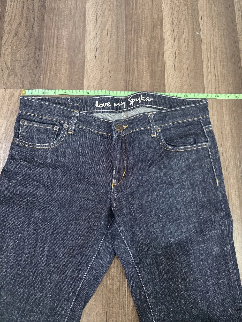 Spykar Aleeza Trendy Dark Wash Low Rise Straight-Leg Stretchy Indie Jeans. 34